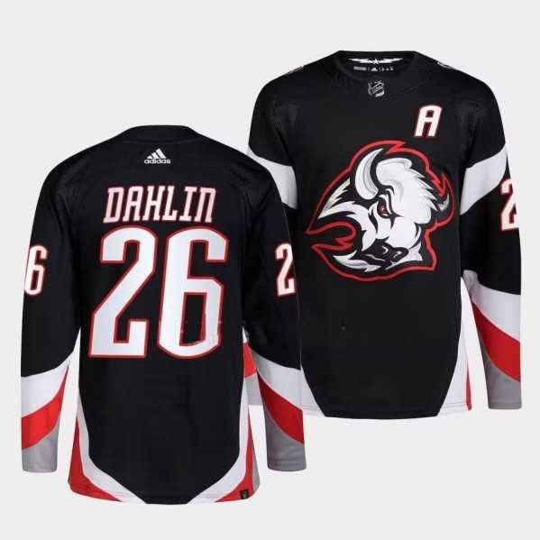 Men%27s Buffalo Sabres #26 Rasmus Dahlin Black 2022-23 Stitched Jersey->buffalo sabres->NHL Jersey
